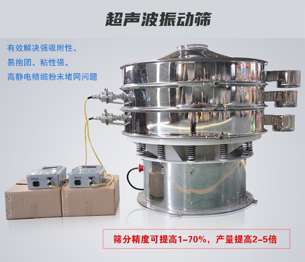 超聲波振動篩有效解決強吸附性、易抱團、粘性強、高靜電精細粉末堵網(wǎng)問題